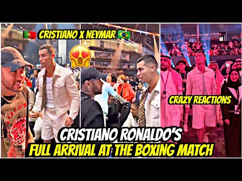 😍Ronaldo Meets Neymar | Jaw-Dropping Reactions at Boxing Arena! Must-Watch Moment!\