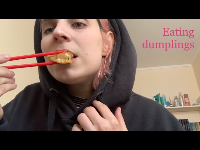 ASMR | Eating dumplings in the messiest way
