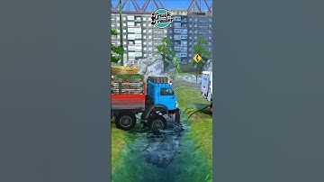 Daily Truck Spintires Mudrunner Eps 246. Sand Dump Truck Drags Log Trailer Over Speed Bumps