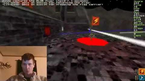 Double Capture Game Ender on The Pit map by Maric for Quake 2 CTF RailwarZ