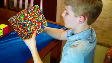 he solves rubiks cube in 1.43 seconds..