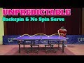 Learning unpredictable backspin  no spin serve  mlfm table tennis tutorial