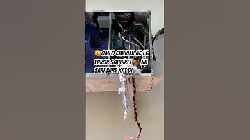 🫨OMKO CARRIER SPLIT AC E6 ERROR CODE SQUIRREL 🐿️ NA EXPANSION WALL KA WIRE HI KAT DIYA VLOG 54 #ac