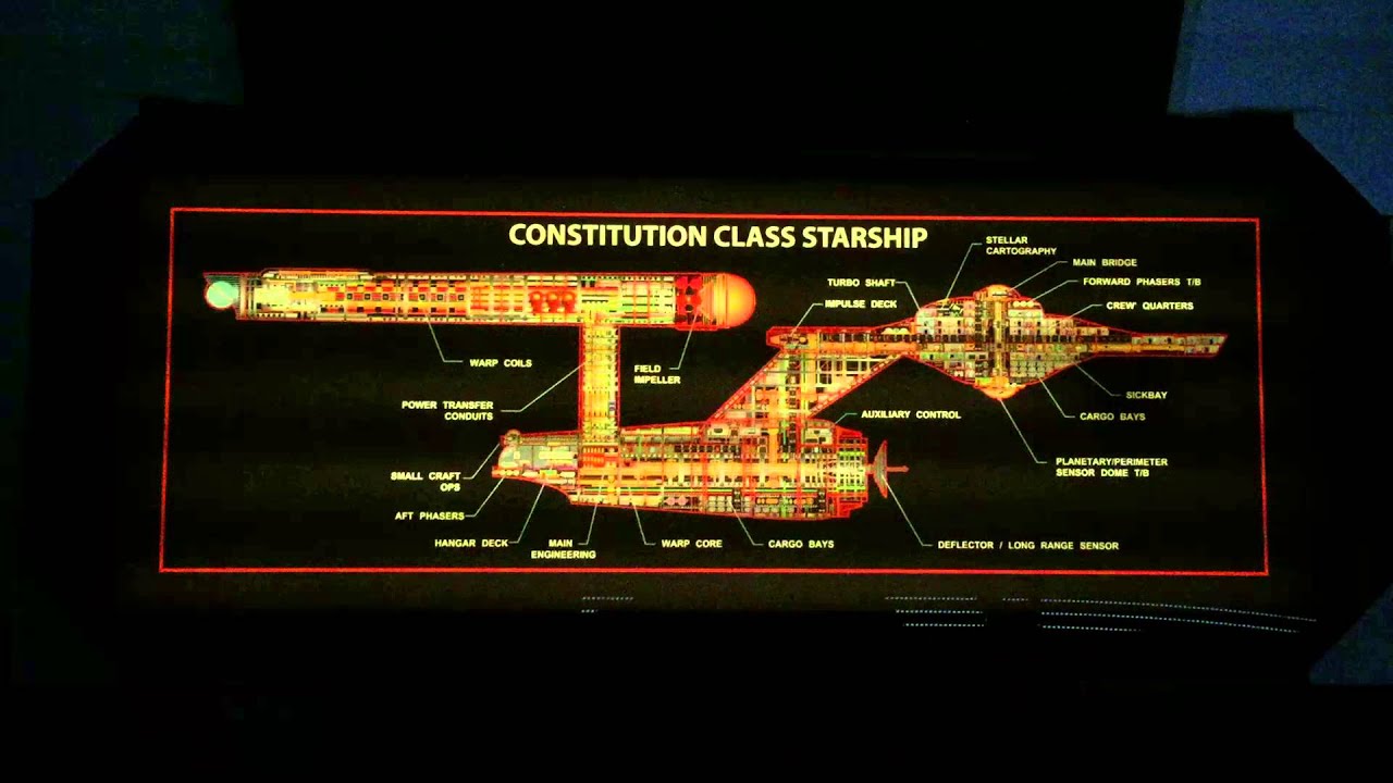 Star Trek Enterprise 1701 LCARS Prop MSD TOS - YouTube