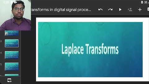 laplace transforms in signal processing