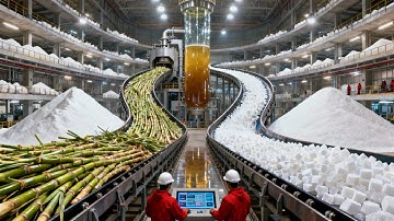 Inside The LARGEST Sugar Factory – How Billion Tons of Crystal Sugar Are Made Every Day!
