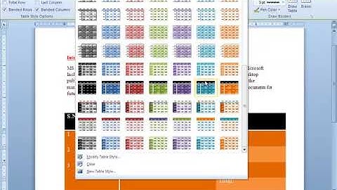 Design Tab in Table Tools Word Video Tutorials in Hindi  - WWW.LSOIT.COM