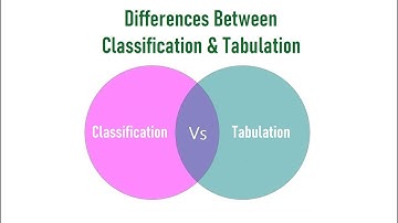 Differences Between Classification and Tabulation
