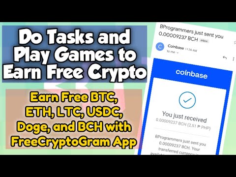 FreeCryptoGram App by B Programmers | Earn free crypto by doing tasks and playing games