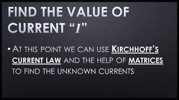 Matrices Applied to Electrical Circuit