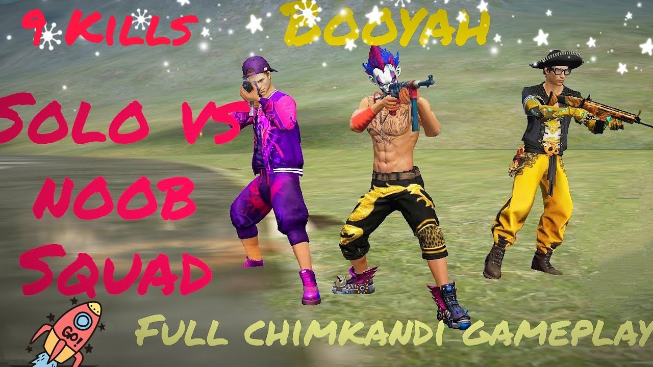 Play like solo vs noob squad 😄😄😂 Gerena Freefire Full chimkandi ...