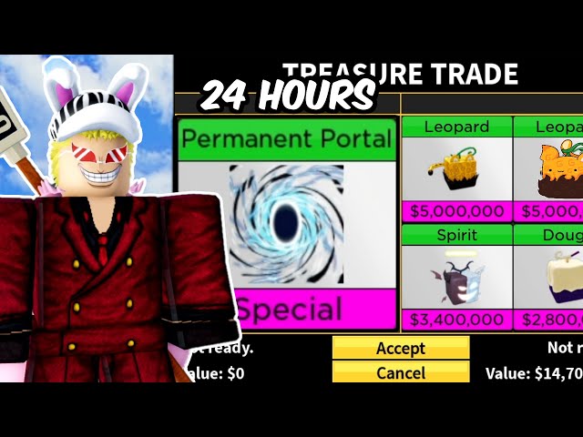 Trading PERMANENT PORTAL for 24 Hours in Blox Fruits 