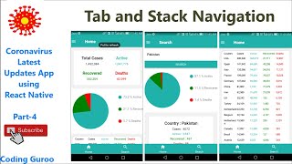 Coronavirus Latest updates App Using React Native | Part (4) |  Tab and Stack Navigation