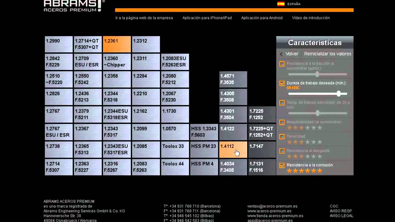 Vídeo de presentación para el uso de ABRAMS® GUIA DE ACEROS