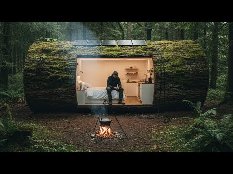 “I Built a Hidden Log Cabin in the Forest | Off-Grid Life in Nature ...