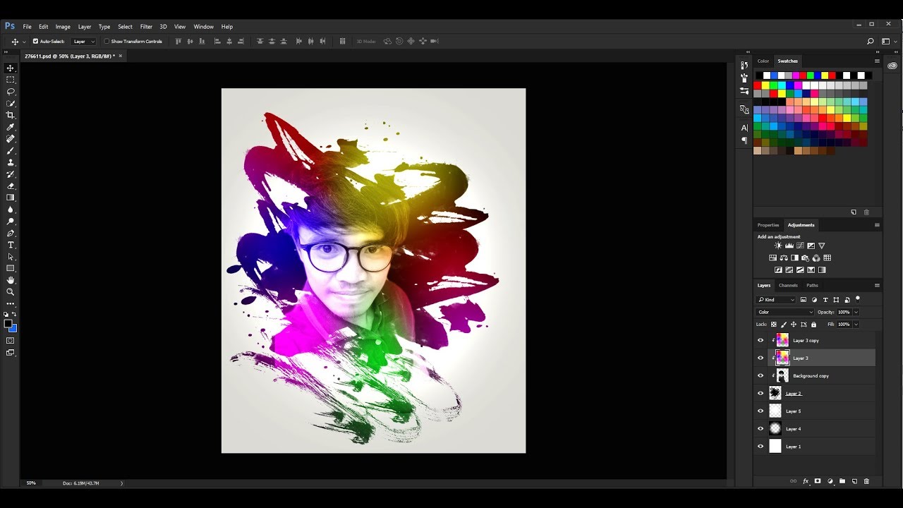 สอนแต่งภาพ Photoshop แต่งภาพแนวอาร์ตๆ เท่ๆ | Paint Splash Effect