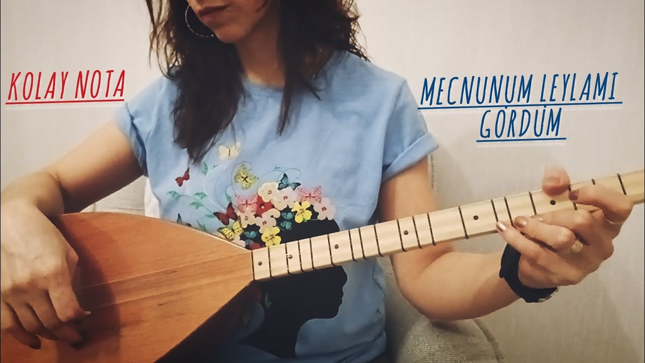 Mecnunum leylamı gördüm, kolay nota solfej , Bağlama ds saz da nasıl çalınır #müzik #cover #folk