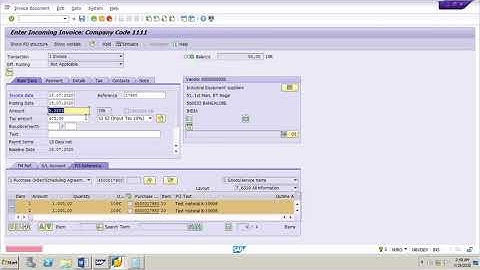 SAP MM Invoice verification Section B Posting Invoice without Reference to an Item