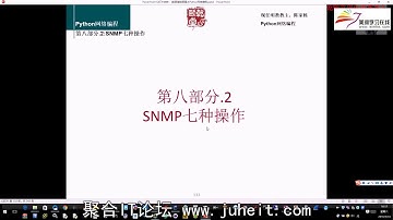 Python网络编程视频讲解5 SNMP Syslog NTP