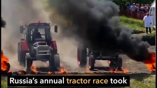Russia's annual tractor race