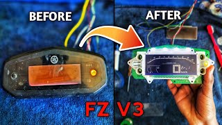 Yamaha FZ V3 Speedometer Display Shade Fix | Meter Dead to Clear Repair #bikerepair #yamaha