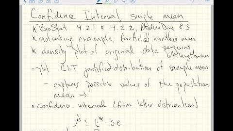 Confidence Interval, single mean