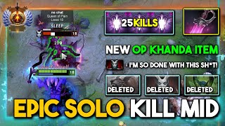 EPIC SOLO KILL MID Bane 25Kills With OP Khanda Item Build 100% Show no Mercy 7.35d DotA 2