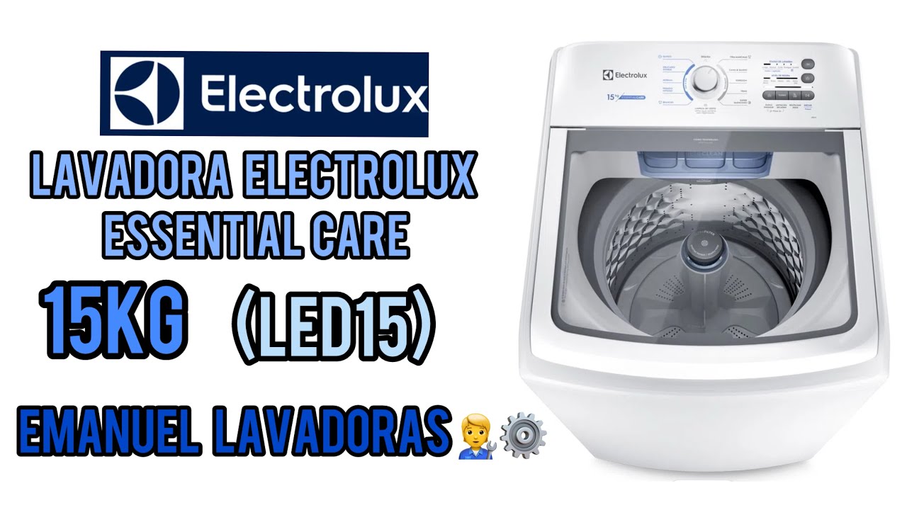 Lavadora Electrolux essential care 15kg (LED15) cama e banho (teste de eficiência) 🧦