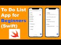 Swift for beginners create to do list app 2024