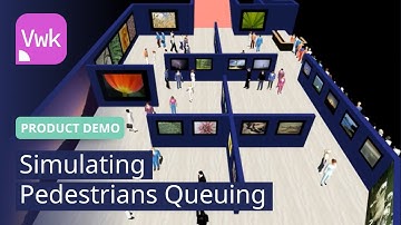 Simulating Pedestrians Queuing | PTV Viswalk | Product Demo