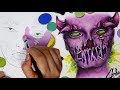 DEMON MAKEUP FACE CHART | Time Lapse Drawing