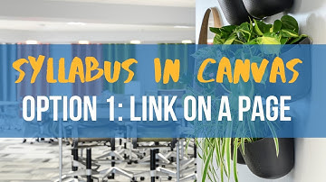 Canvas Syllabus as a link on the home page