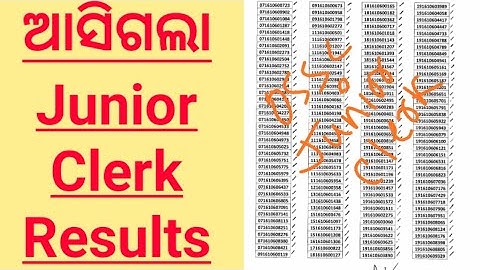 #OSSC Junior Clerk Results Published||OSSC JC RESULTS