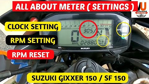 how to set Suzuki gixxer 150 Meter  | Gixxer 150 Clock setting | gixxer 150 Rpm settings in hindi