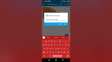Sketchware tutorial to prompt "Press Back again to exit"