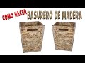 Cómo Hacer Un Útil Basurero De Madera