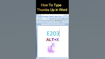 How To Type Thumbs Up in Word| MS Word Unicode Hack | Alt X thumbs up code | #shorts #unicode