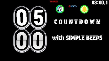 Horizontal vertical round flip clock 5 minute countdown timer alarm🔔with simple beeps