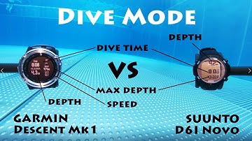 Preview 90s: Dive Mode Garmin Descent Mk1 vs Suunto D6I Zulu - Freediving computer