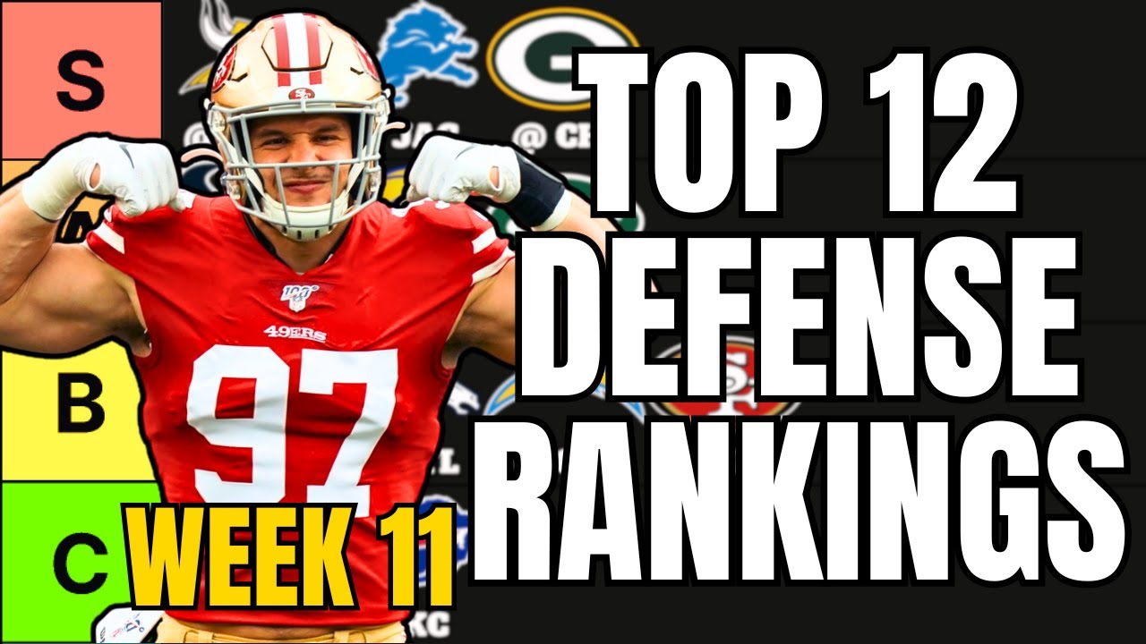 Top 12 fantasy football defense rankings for week 11 youtube