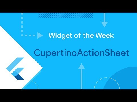 CupertinoActionSheet (Flutter Widget of the Week)