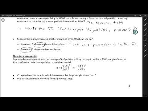 MSIT 3000: Choosing a sample size (quantitative data)