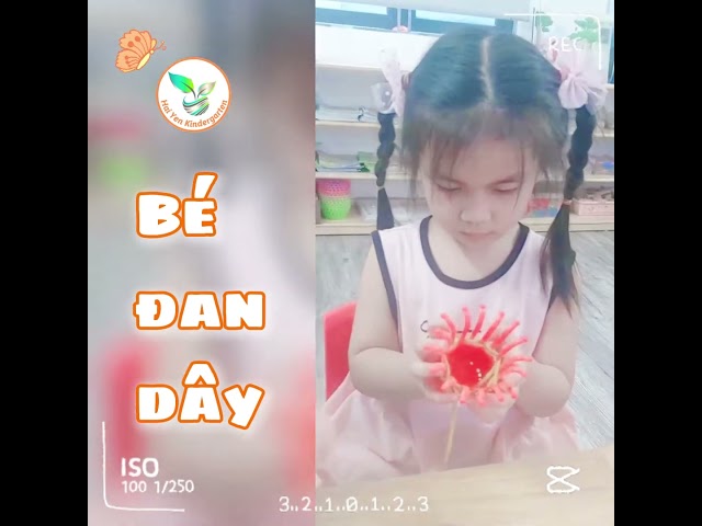 Video 🧶 KHÉO TAY HAY LÀM – BÉ TẬP ĐAN DÂY 🎀👧🧵 | Mầm Non Hải Yến - Trương Định