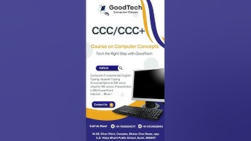 🎓 CCC & CCC+ Course in Surat | Govt. Authorized Certificate | GoodTech Computer Academy