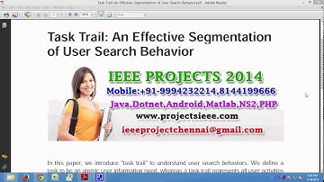 Task Trail An Effective Segmentation of User Search Behavior
