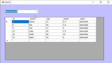 Programming C# tutorial: filter data between two tables in datagridview C# using ComboBox