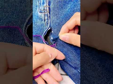 Denim crotch Tear Quick Repair tips