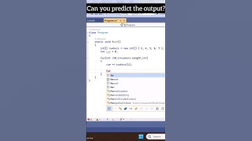 Can you predict the output of this program? #shorts #csharp #programming #coding