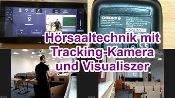 Hybridlehre mit TrackingMaster-Kamera und Funkmikrofon im Hörsaal 4 in Gebäude 5 der OVGU Magdeburg