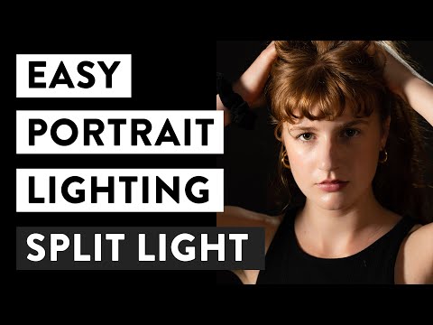 Easy Lighting for Studio Portraits (Split Lighting)